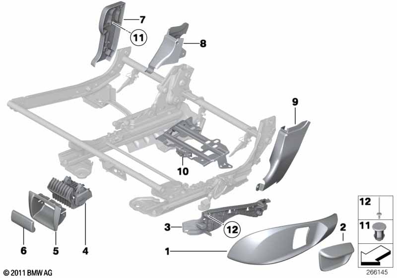 Genuine BMW 52207242116 F07 Cover, Release EVERESTGRAU (Inc. 535i, 535dX & 520d) | ML Performance EU Car Parts