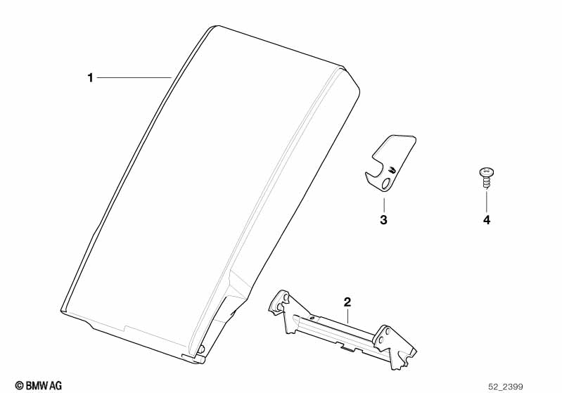 Genuine BMW 52208215460 E39 Covering Right SCHWARZ (Inc. 525tds, 520d & 528i) | ML Performance EU Car Parts