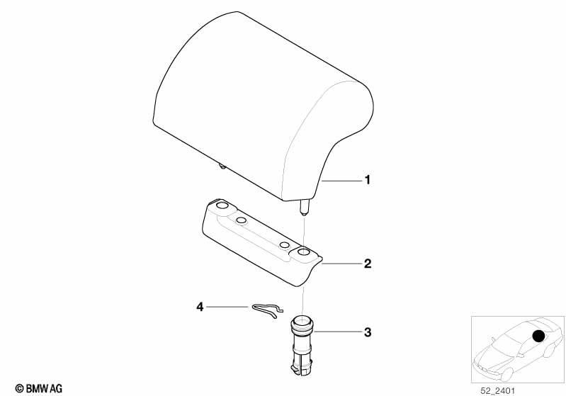 Rear seat head restraint