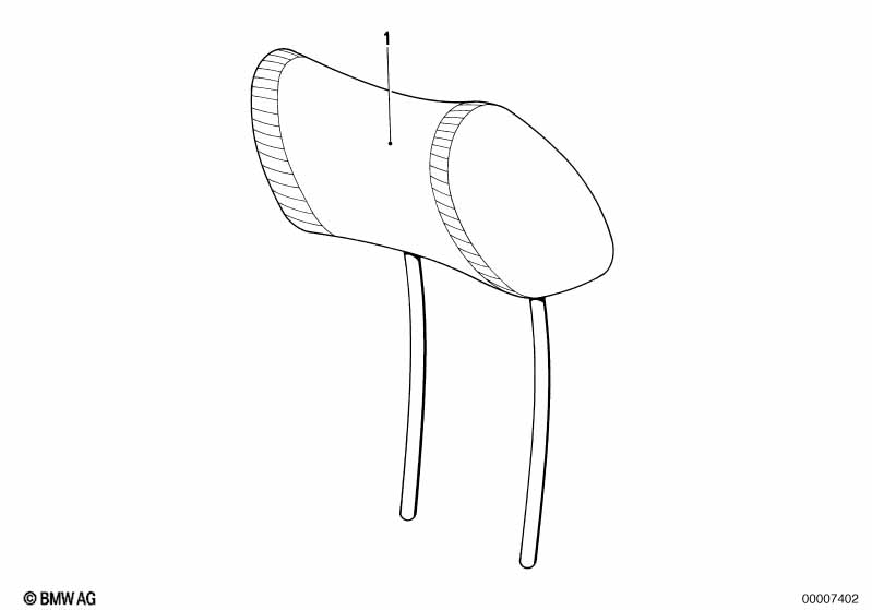 Headrest front,adjustable