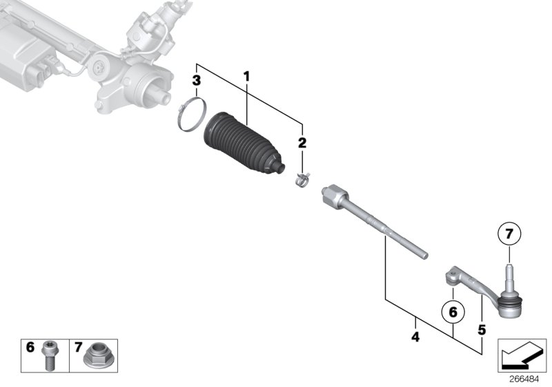 Genuine BMW 32102283461 Left Tie Rod ZF | Duco Car Parts UK Car Parts