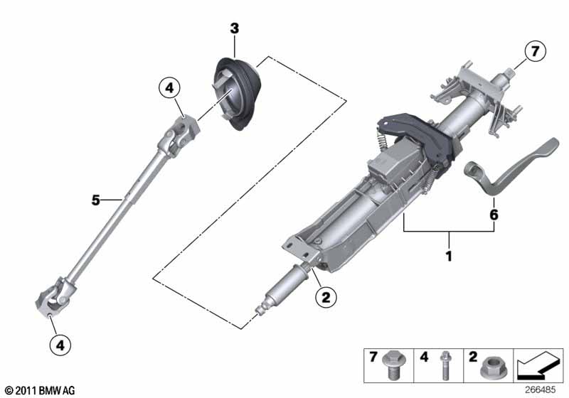 Steering column man.adjust./Mount. parts
