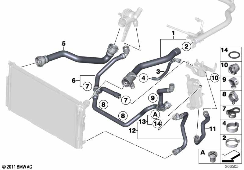 Genuine BMW 17127596831 Coolant Hose Additional water pump | Duco Car Parts UK Car Parts