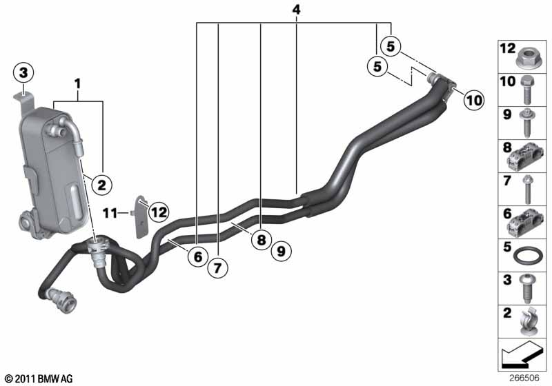 Genuine BMW 17227607160 Transmission Oil Cooler Line (Inc. Hybrid 3) | ML Performance EU Car Parts