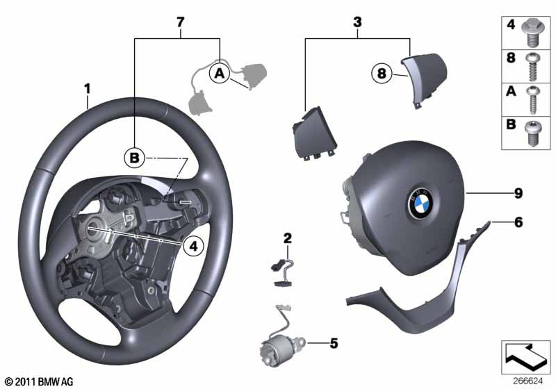 Leather steering wheel
