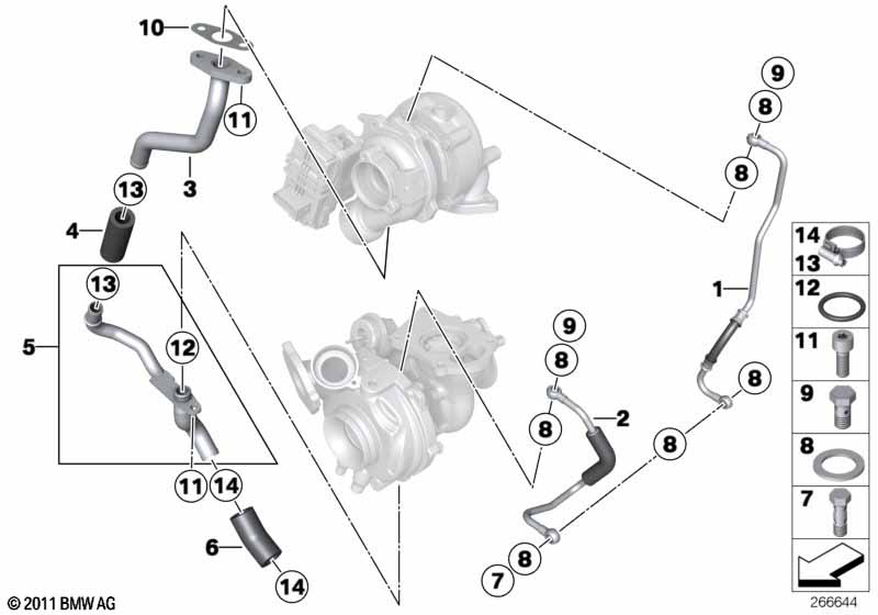 Genuine BMW 11657823285 F15 F33 F31 Return Pipe (Inc. 325d, 125d & 225d) | ML Performance UK Car Parts
