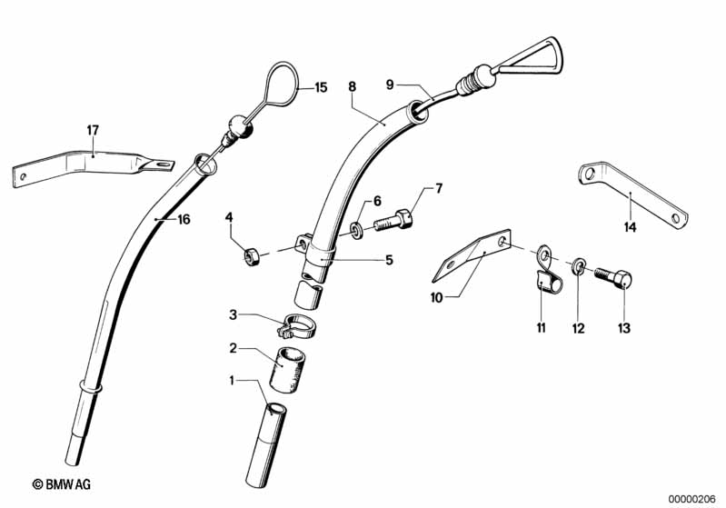 Genuine BMW 11111705786 E12 E28 E21 Guide Tube L=387,4mm (Inc. 325i, 520 & 323i) | ML Performance UK Car Parts