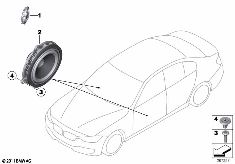 Single parts f front door loudspeaker