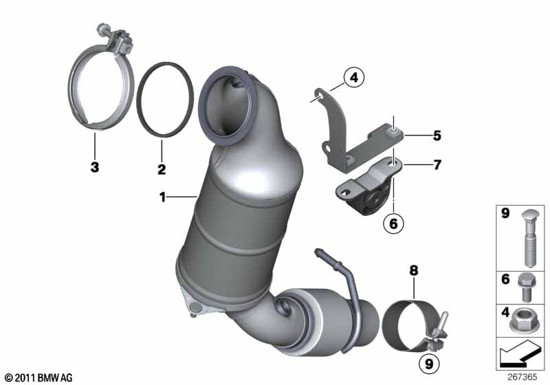 Engine-side catalytic converter