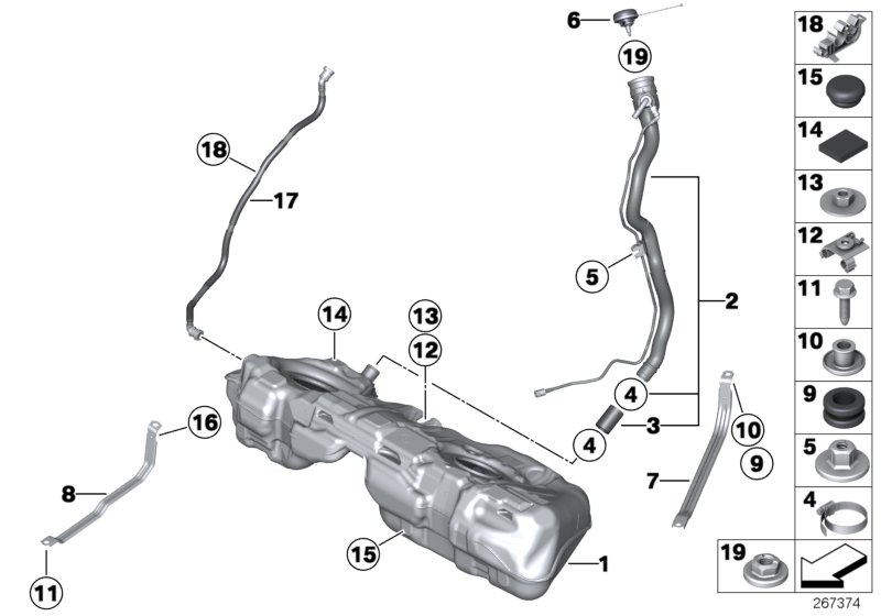Genuine BMW 16117294608 F82 F83 F32 Plastic Fuel Tank (Inc. 340i, M4 GTS & 320i) | ML Performance UK Car Parts