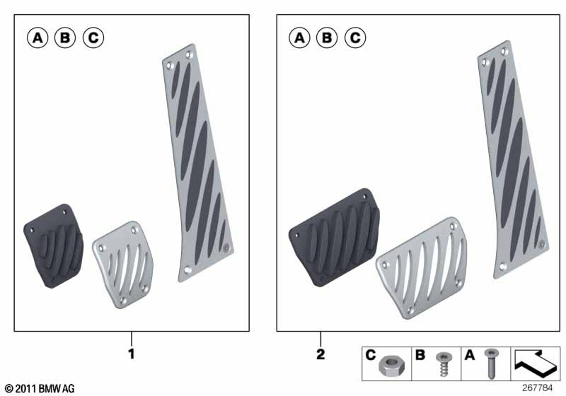BMW Performance Alu pedal plates