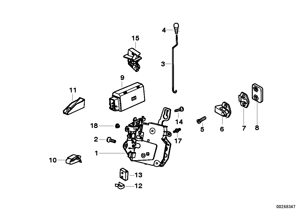 Genuine BMW 51218169046 E36 Door Lock Front Right (Inc. 318ti, 318i & 318is) | ML Performance UK Car Parts