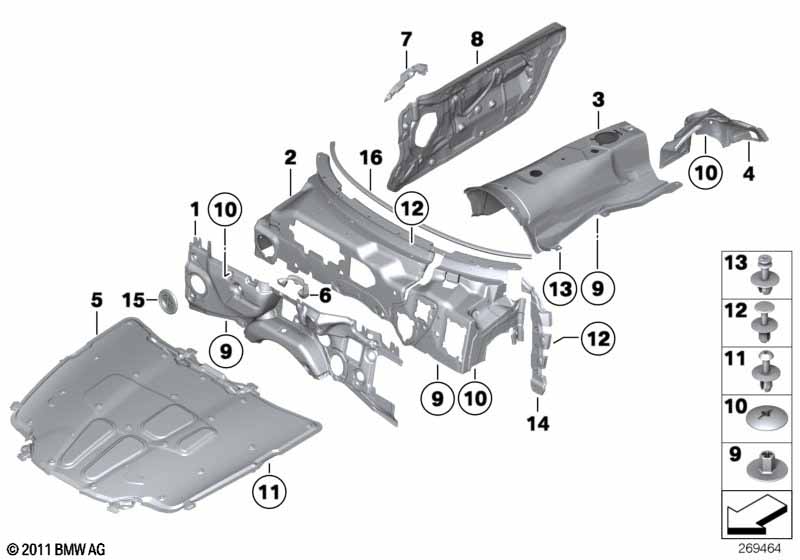 Genuine BMW 51489128446 E89 Sound Insulating Right (Inc. Z4) | ML Performance UK Car Parts