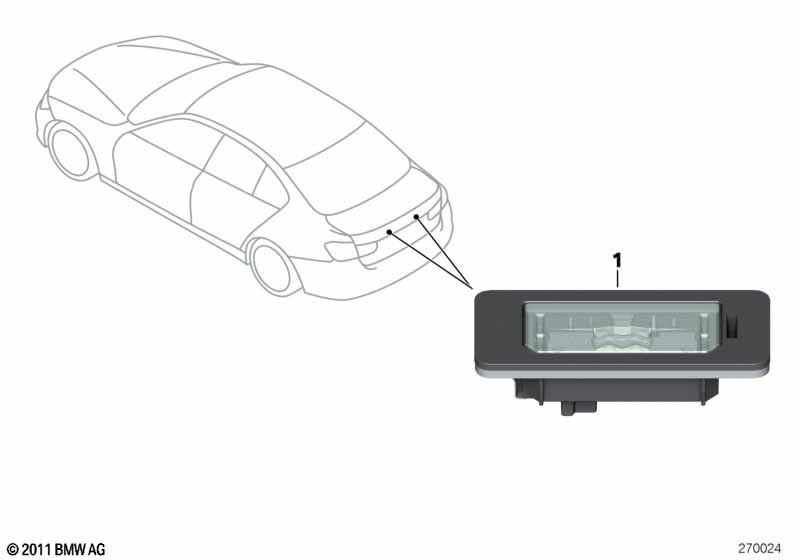 License plate lamp, LED