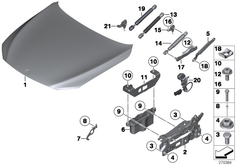 Genuine BMW 41617204514 Aluminium Engine Hood (Inc. 750i, 740d & 750dX) | ML Performance UK Car Parts