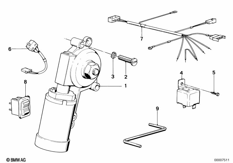 Electr.sliding lifting roof operation