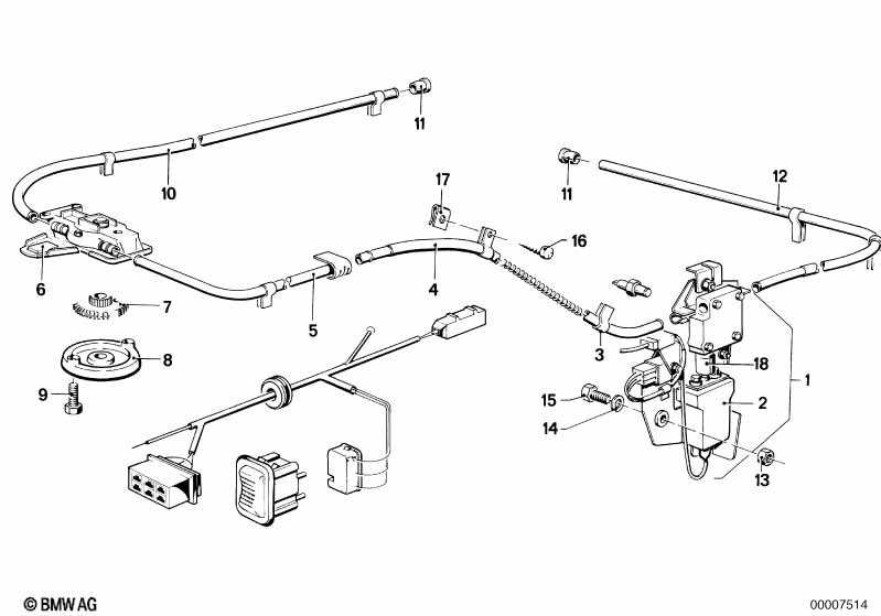Genuine BMW 54121859994 E24 Electr.Sliding-Lifting Roof Transmission (Inc. 630CS, 630CSi & 635CSi) | ML Performance UK Car Parts