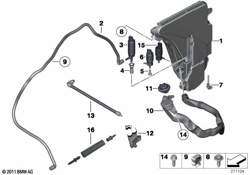 Genuine BMW 61667305253 F13 RR4 Hose, Windshield Washer (Inc. Ghost, 640i & 528i) | ML Performance UK Car Parts