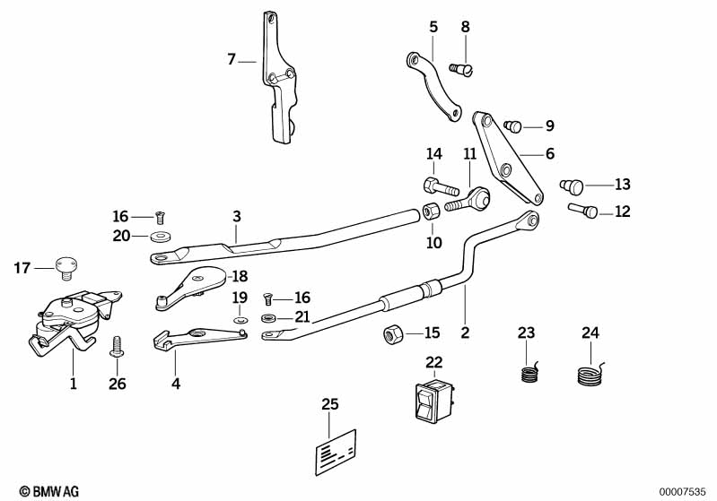 Electro-mechan.folding top rod assy