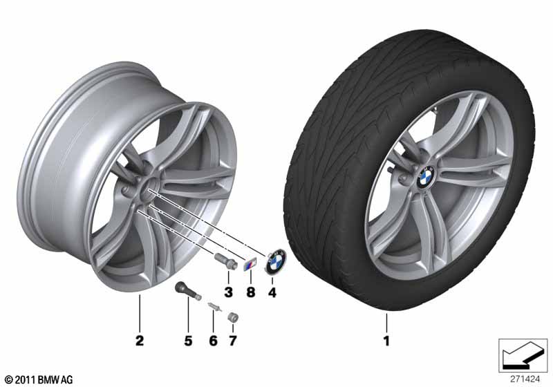 Genuine BMW 36112284252 Light Alloy Rim 9JX19 ET:32 (Inc. M5 & M6) | ML Performance UK Car Parts