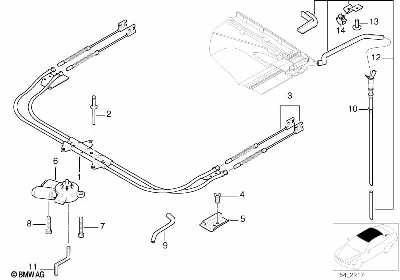 Single parts for sliding lifting roof