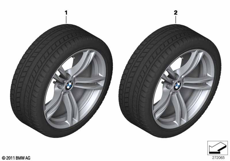 Genuine BMW 36110047976 F13 F12 Wheel & Tire, Winter,Light Alloy Rdc Lc 255/40R19 100V (Inc. M5 & M6) | ML Performance EU Car Parts
