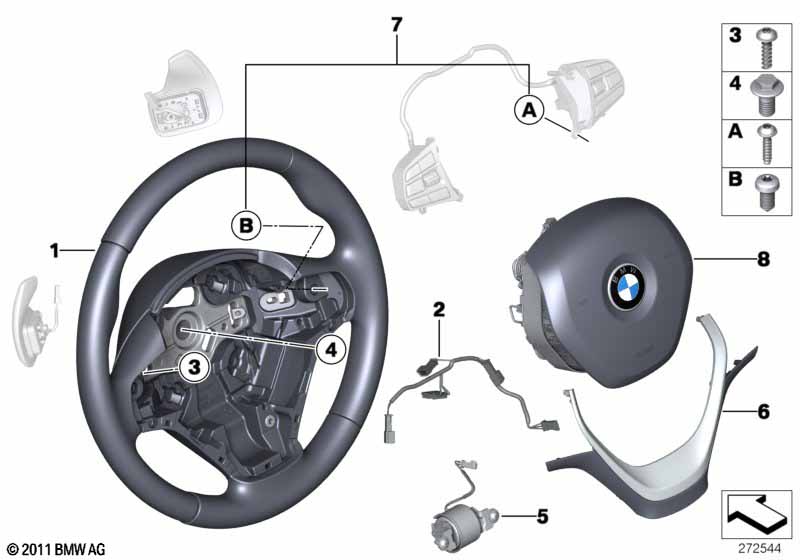 Sports st. wheel airbag multif./paddles