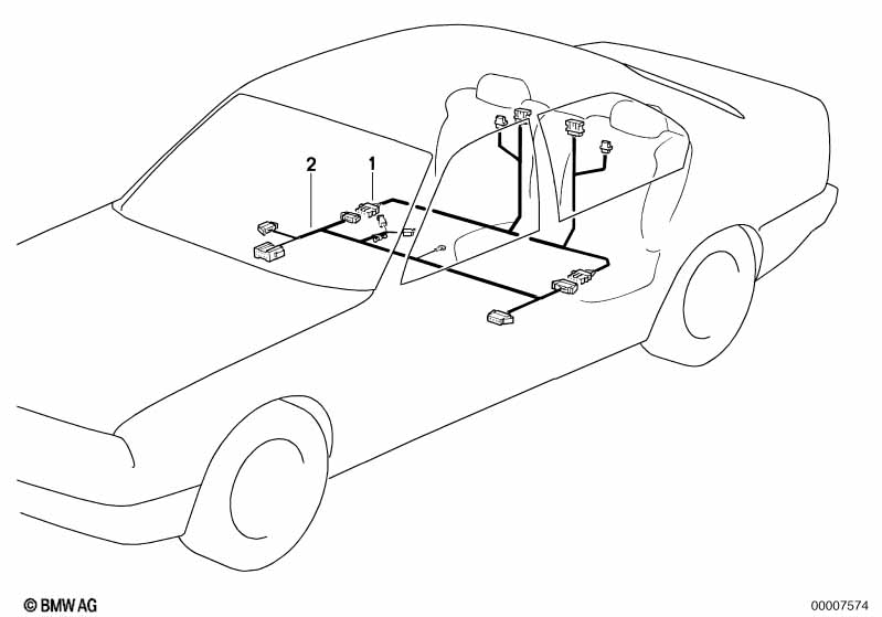 Wiring electr. seat adjustment rear