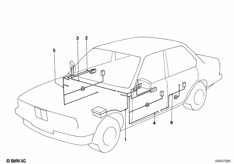 Wiring set electr.exterior mirrors