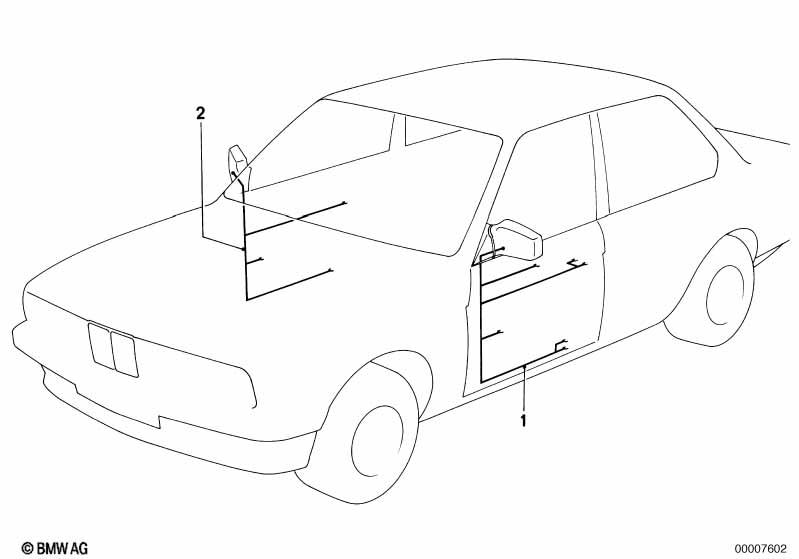Wiring set electr.exterior mirrors