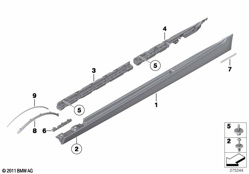 Genuine BMW 51777184776 Support Right (Inc. 550i, 525dX & 528i) | ML Performance UK Car Parts