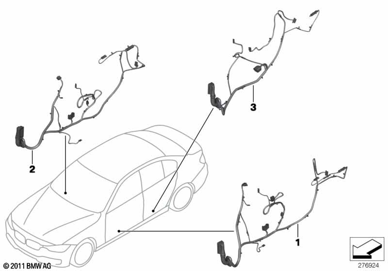 Door cable harnesses