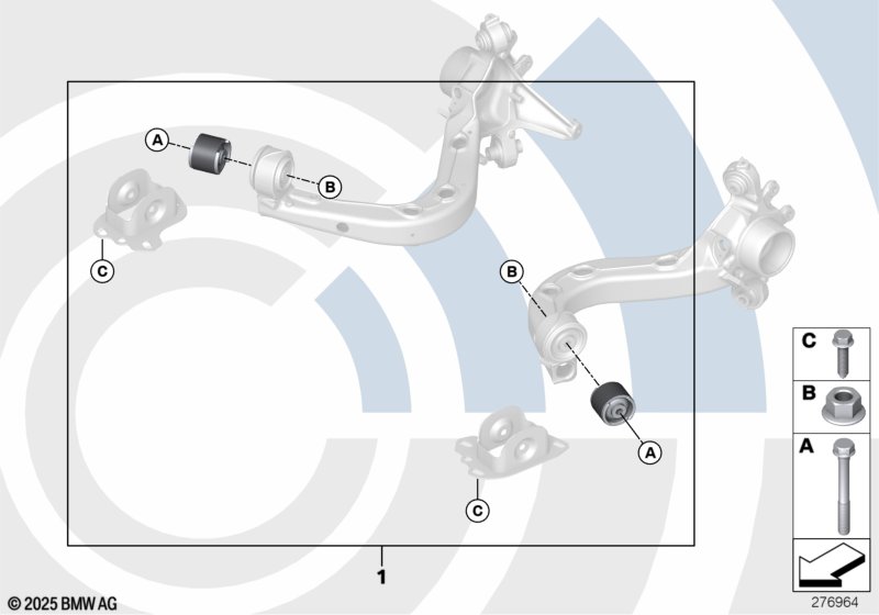 Repair kit for trailing arm