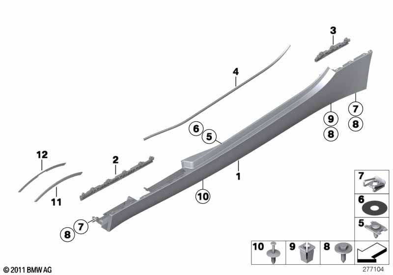 Genuine BMW 51777192062 E89 Support, Sill, Rear Right (Inc. Z4) | ML Performance UK Car Parts