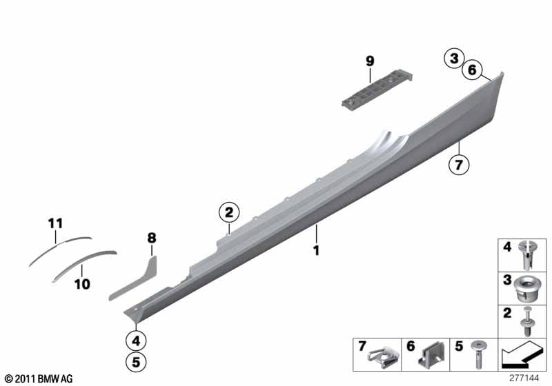 Cover door sill / wheel arch