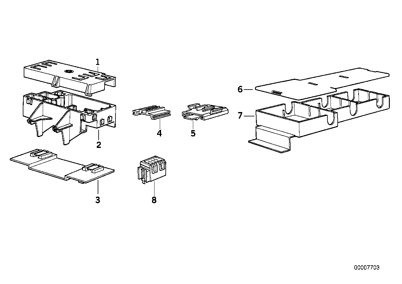 Single components for rear carrier