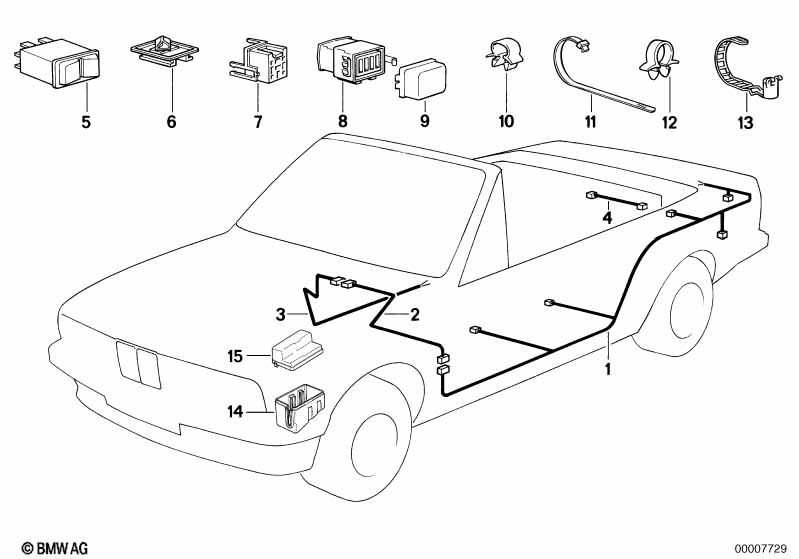 Wiring set/E.M.folding top mount.parts