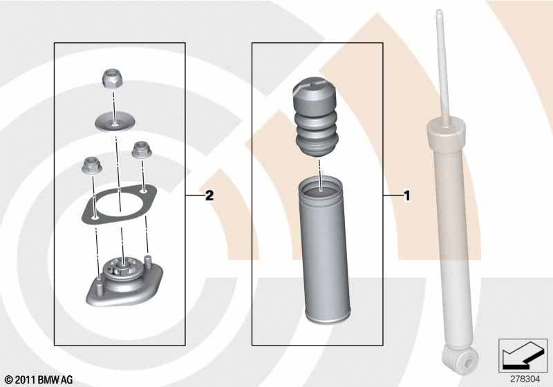 Repair kits, shock absorber rear