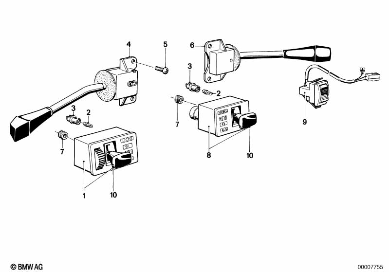 Genuine BMW 61311371086 E23 Switch Turn Signal,Dip-Dim Control (Inc. 735i, 745i & 733i) | ML Performance EU Car Parts