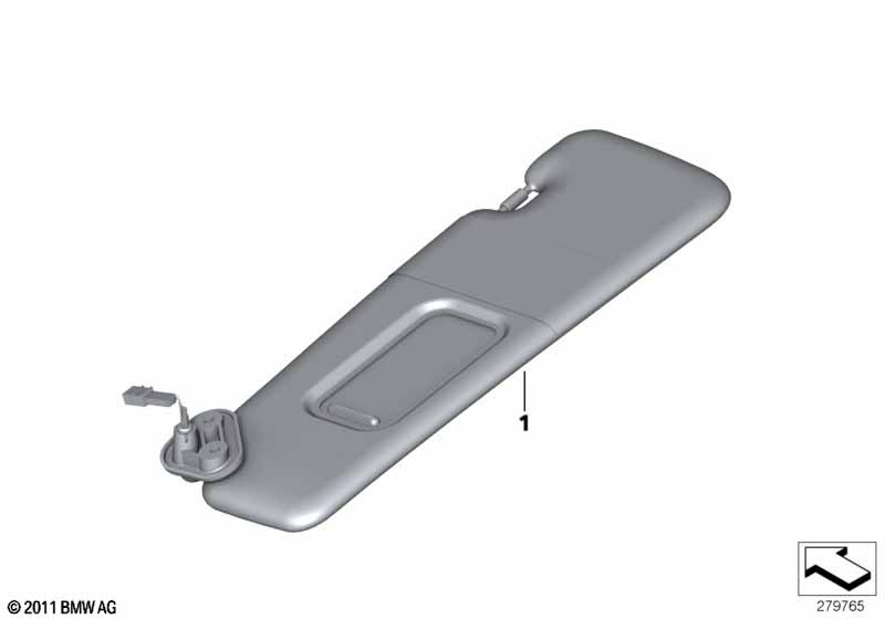 Individual sun visor, Alcantara