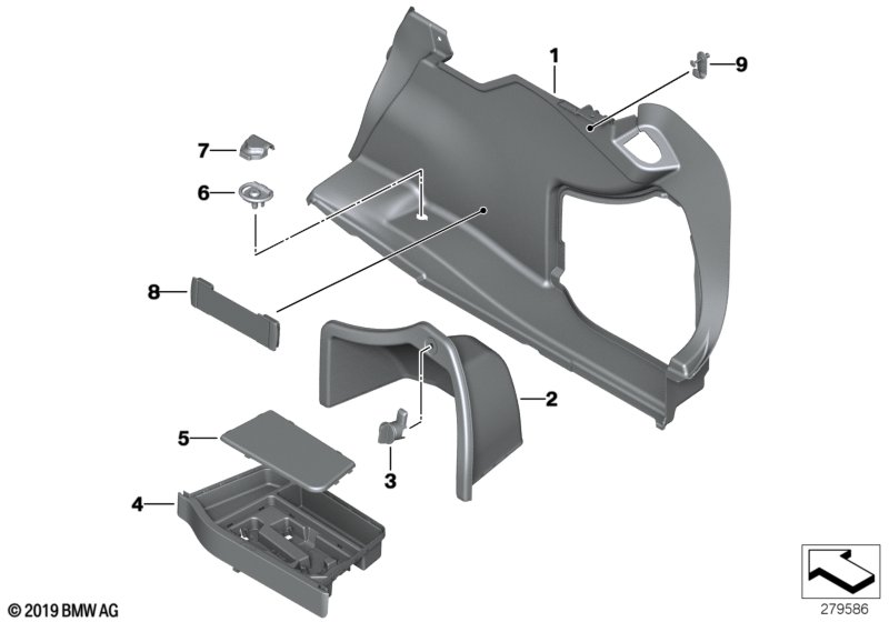 Right TRUNK TRIM
