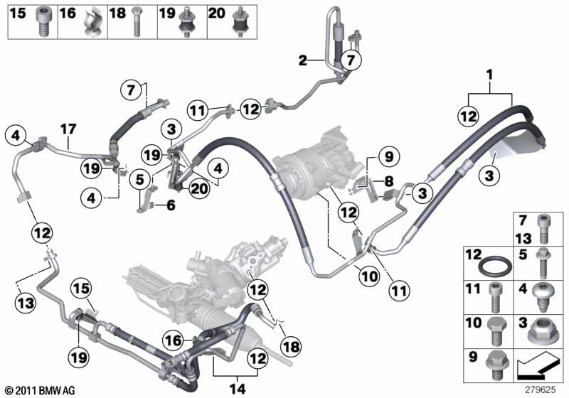 Hydr.řízení olejová vedení/Dynamic Drive