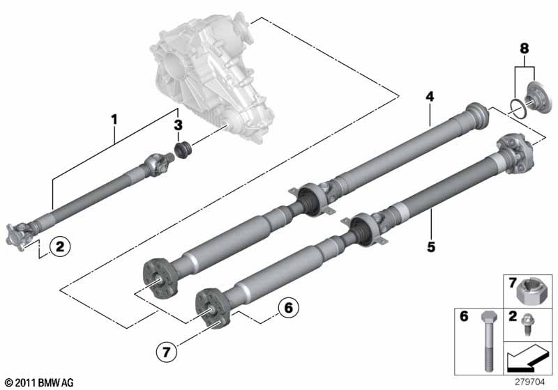 Genuine BMW 26209425908 F15 F16 Drive Shaft Assy Front (Inc. X5 40eX, X6 28iX & X5 28iX) | ML Performance EU Car Parts
