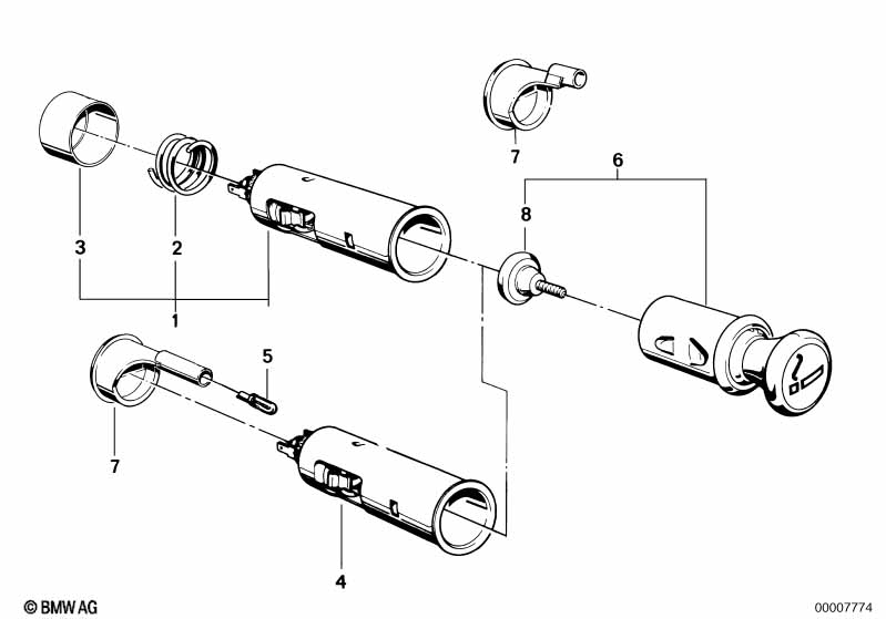Genuine BMW 61341363045 E23 Cigarette Lighter Socket (Inc. 730, 728i & 728) | ML Performance EU Car Parts