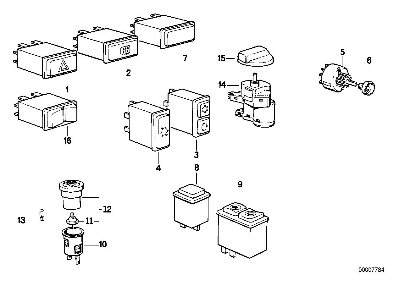 Genuine BMW 61311369375 E28 E24 E23 Circuit Breaker (Inc. 633CSi, M6 & 320i) | ML Performance US Car Parts
