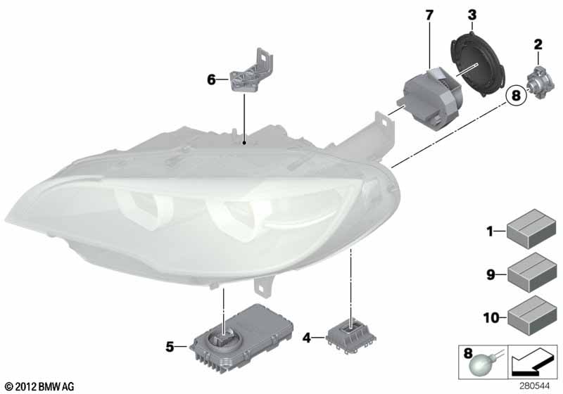 Genuine BMW 63117311079 E70 E71 Bracket Headlight (Inc. X6 40iX) | ML Performance UK Car Parts