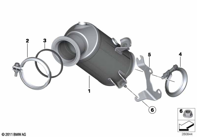 Genuine BMW 18207602265 F32 F20 F21 Holder Catalytic Converter Near Engine (Inc. M135i, 335iX & 335i) | ML Performance EU Car Parts