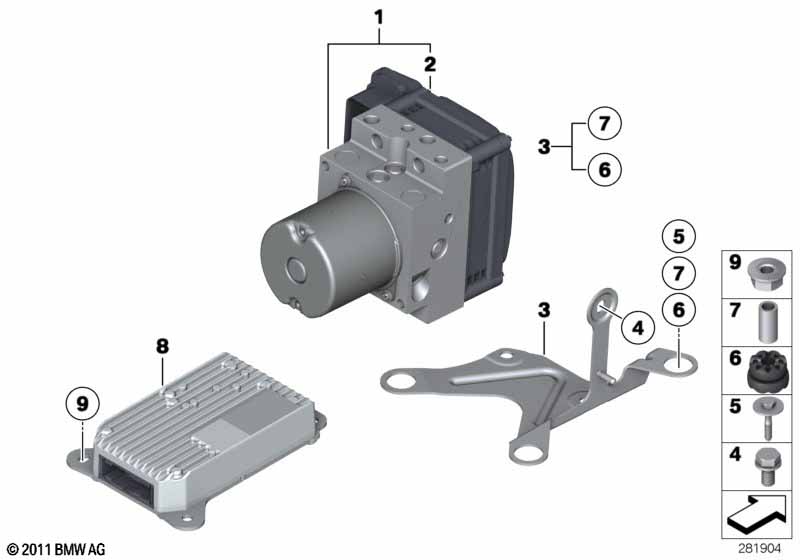 Genuine BMW 34516860157 F10 Rp Hydraulic Unit Dsc (Inc. Hybrid 5) | ML Performance EU Car Parts