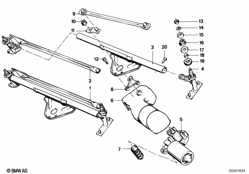 Single wiper parts