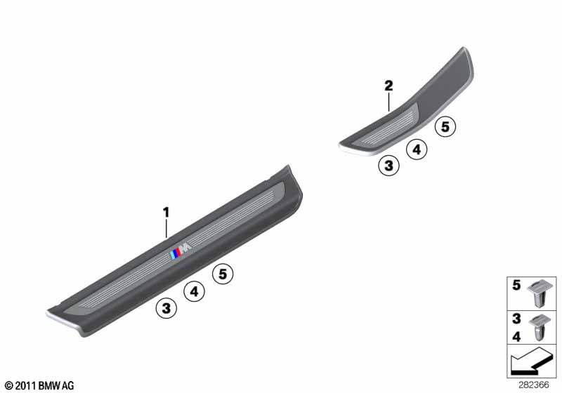 Genuine BMW 51478051705 Trim Panel For Sill Cover, Left M (Inc. 650iX 4.4, 650iX 4.0 & 640dX) | ML Performance EU Car Parts